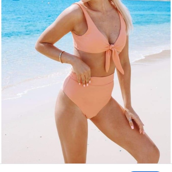 PINKCOLADA Tie-Front Bikini Top - Picture 4 of 6